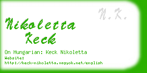 nikoletta keck business card